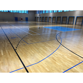 Podłoga sportowa - cyklin Gliwice, malowanie linii, lakierowanie,owanie Sala gimnastyczna w Gliwicach